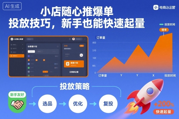 mp41792期-小店随心推爆单投放技巧，新手也能快速起量