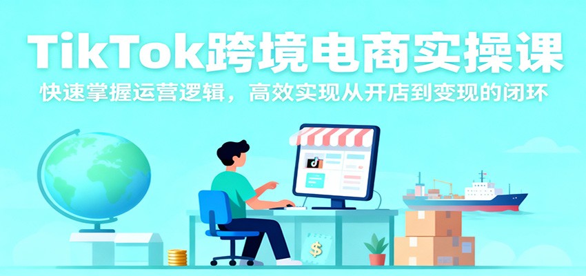 fy20548期-TikTok跨境电商实操课，快速掌握运营逻辑，高效实现从开店到变现的闭环