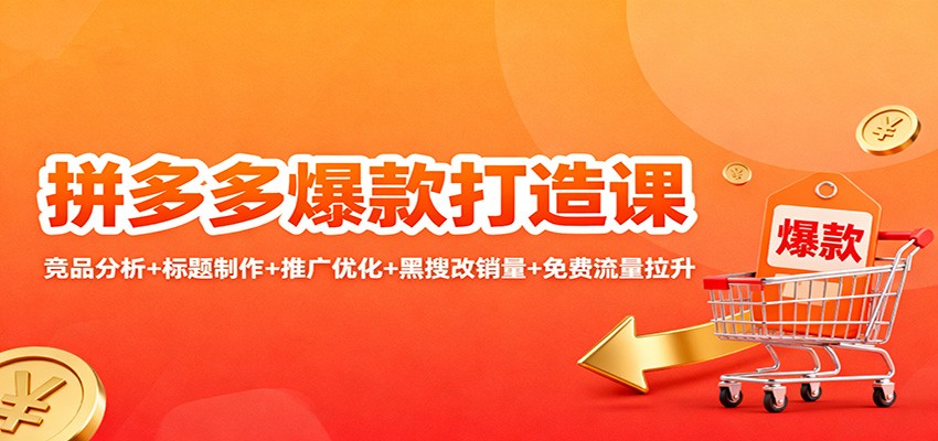 fy20585期-拼多多爆款打造课：竞品分析+标题制作+推广优化+黑搜改销量+免费流量拉升