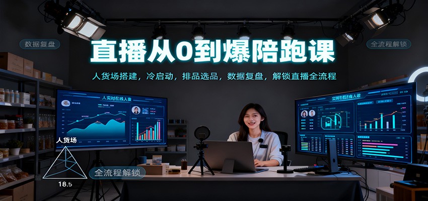 fy20838期-直播从0到爆陪跑课：人货场搭建，冷启动，排品选品，数据复盘，解锁直播全流程