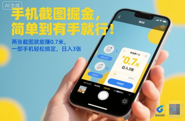 mp43311期-手机截图掘金，简单到有手就行！两张截图就能賺0.7米，一部手机轻松搞定，日入3张