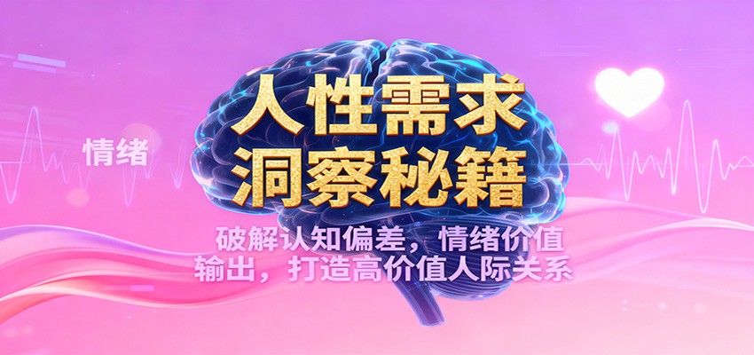 fy21141期-人性需求洞察秘籍，破解认知偏差，情绪价值输出，打造高价值人际关系
