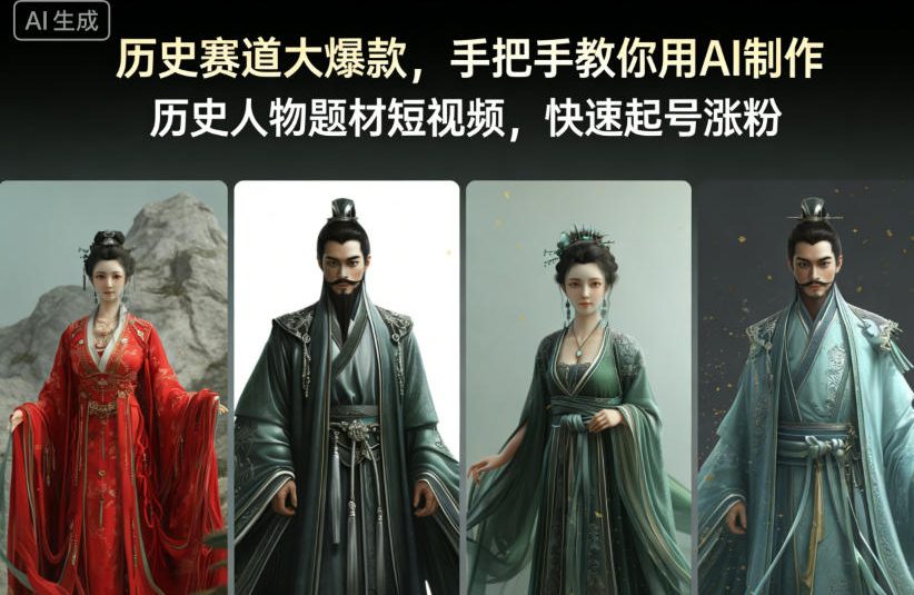 mp44235期-历史赛道大爆款，手把手教你用AI制作历史人物题材短视频，快速起号涨粉