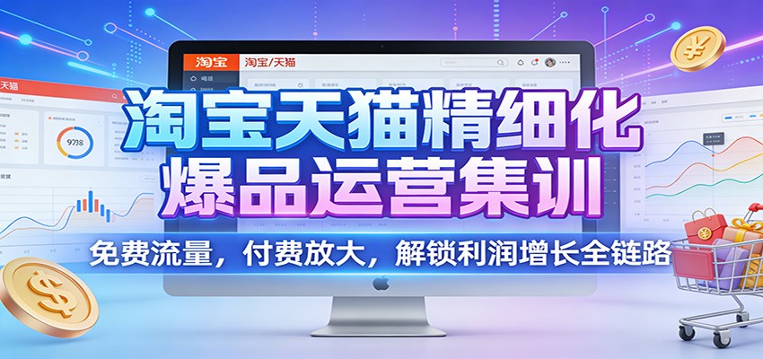 fy21674期-淘宝天猫精细化爆品运营集训：免费流量，付费放大，解锁利润增长全链路