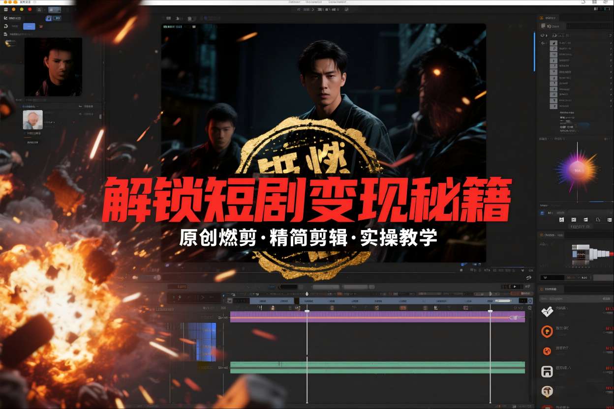 mp44789期-短剧拉新之原创燃剪精简剪辑实操课，解锁短剧变现秘籍