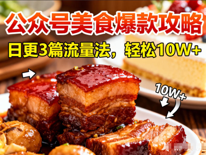 mp44803期-公众号搬运美食爆款攻略，日更3篇流量主打法，轻松10W+阅读