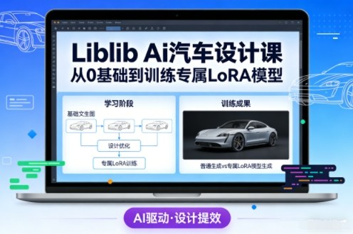 mp44826期-Liblib Ai汽车设计课，从0基础文生图，到教你训练专属设计和风格LoRA模型
