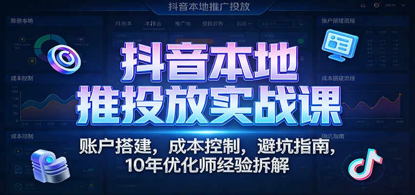 fy21769期-抖音本地推投放实战课：账户搭建，成本控制，避坑指南，10年优化师经验拆解