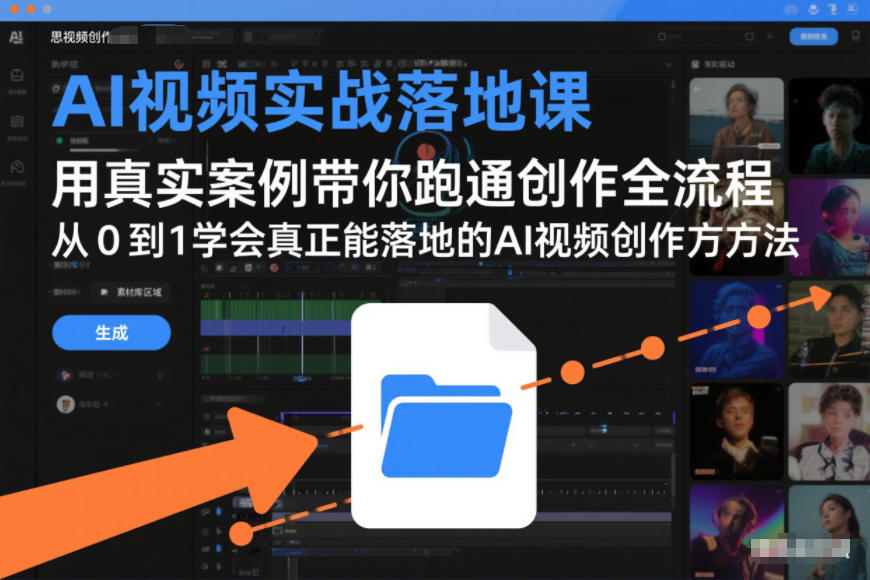 mp44874期-AI视频实战落地课，用真实案例带你跑通创作全流程，从0到1学会真正能落地的AI视频创作方法