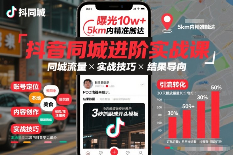 mp44915期-抖音同城进阶实战课，助你同城流量拿到结果