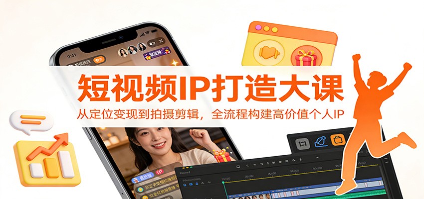 fy21871期-短视频IP打造大课：从定位变现到拍摄剪辑，全流程构建高价值个人IP