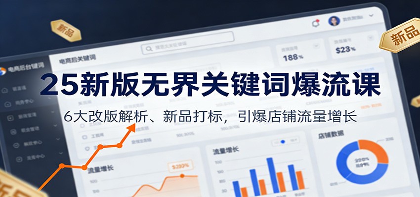 fy21880期-25新版无界关键词爆流课：6大改版解析、新品打标，引爆店铺流量增长