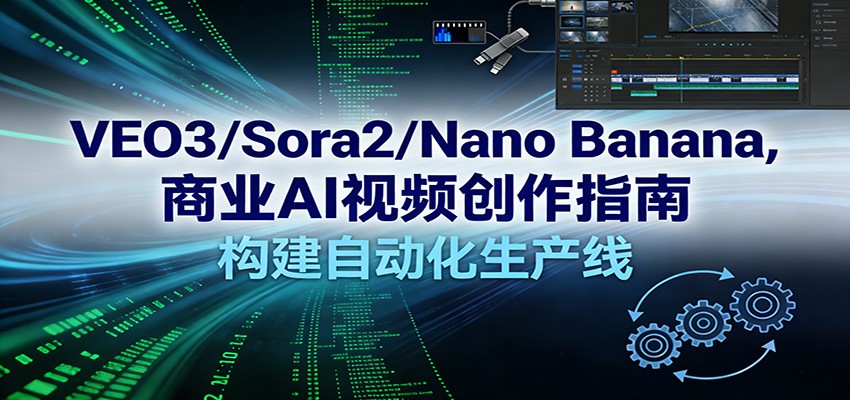 fy21886期-VEO3/Sora2/Nano Banana商业AI视频创作指南，构建自动化生产线