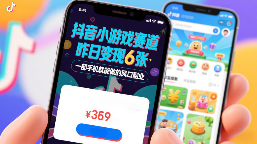 抖音小游戏赛道，昨日变现600+，零基础一部手机就能做的风口副业-800资源网