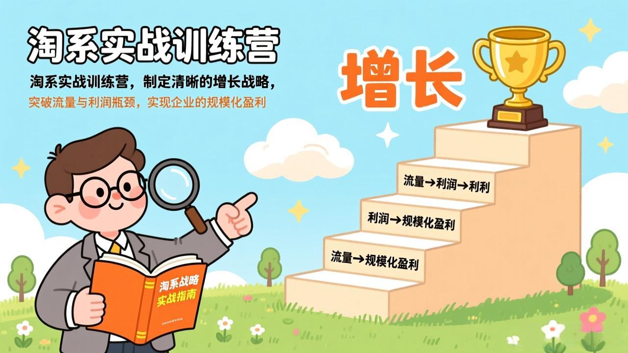 淘系实战训练营，制定清晰的增长战略，突破流量与利润瓶颈，实现企业的规模化盈利-800资源网