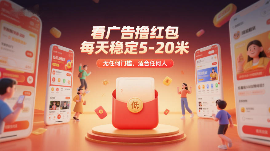 看广告撸红包，每天稳定5-20米，无任何门槛，适合任何人-800资源网