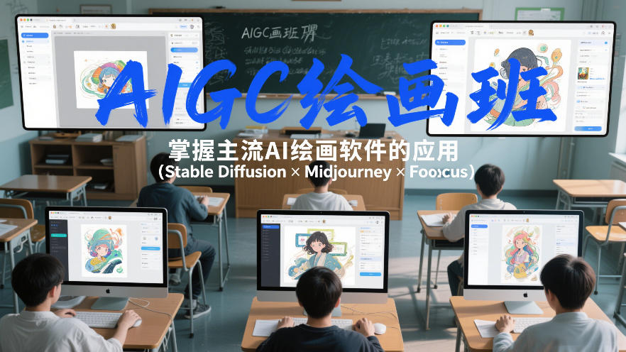 AIGC绘画班，掌握主流Ai绘画软件的应用（Stable Diffusion x Midjourney x Fooocus）-800资源网