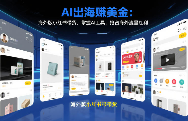 AI出海賺美金:海外版小红书带货,掌握AI工具,抢占海外流量红利(更新2026)-800资源网