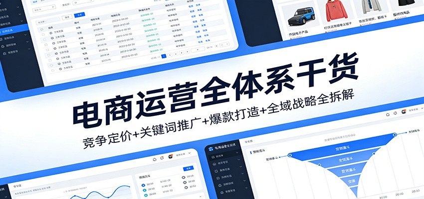 电商运营全体系干货，竞争定价+关键词推广+爆款打造+全域战略全拆解-800资源网