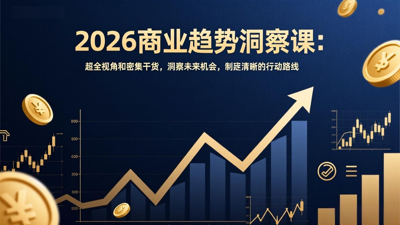 2026商业趋势洞察课：超全视角和密集干货，洞察未来机会，制定清晰的行动路线-800资源网