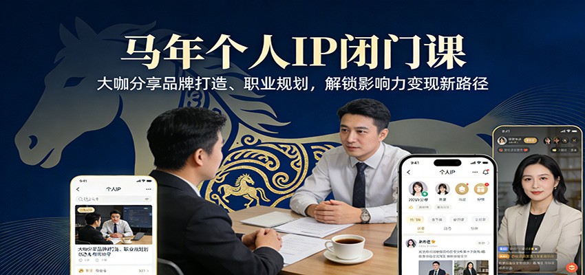 马年个人IP闭门课，大咖分享品牌打造、职业规划，解锁影响力变现新路径-800资源网