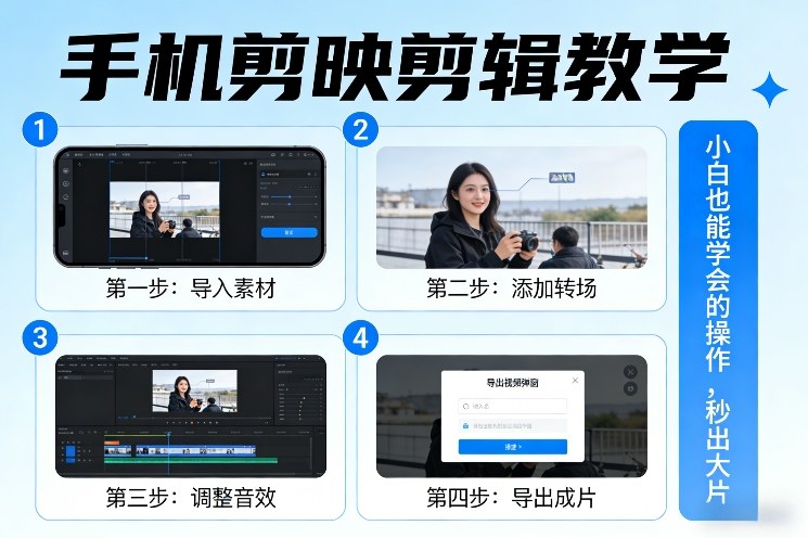 手机剪映剪辑教学，小白也能学会的操作，秒出大片-800资源网