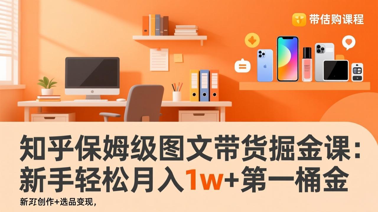 知乎保姆级图文带货掘金课：账号打造+爆文创作+选品变现，新手轻松月入1w+第一桶金-800资源网