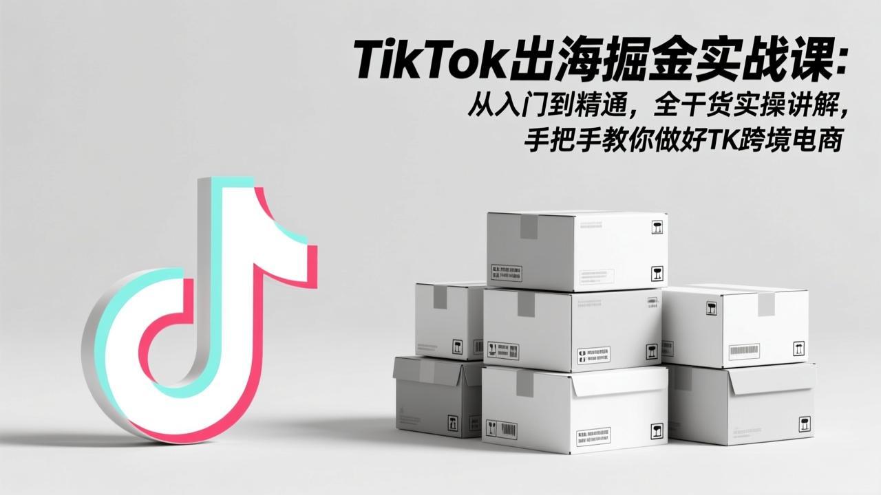 TikTok出海掘金实战课：从入门到精通，全干货实操讲解，手把手教你做好TK跨境电商-800资源网