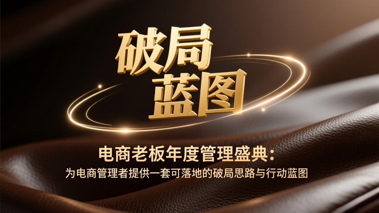 电商老板年度管理盛典：为电商管理者提供一套可落地的破局思路与行动蓝图-800资源网