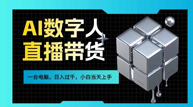 AI数字人直播带货风口已来,一台电脑在家日入过千,小白当天上手的赚钱技能-800资源网