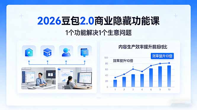 2026豆包2.0商业隐藏功能课,1个功能解决1个生意问题,内容生产效率提升10倍-800资源网