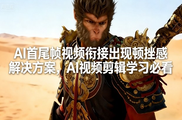 AI首尾帧视频衔接出现顿挫感解决方案,AI视频剪辑学习必看-800资源网