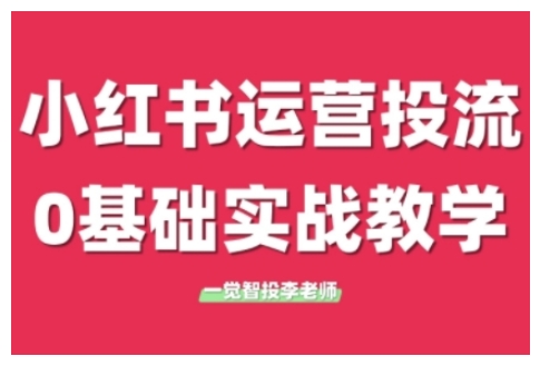 小红书运营投流,小红书广告投放从0到1的实战课,学完即可开始投放(更新26年)-800资源网