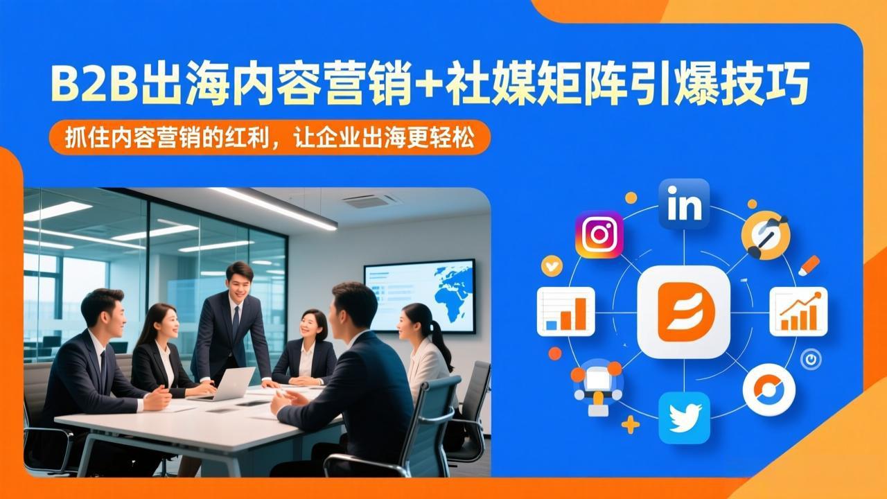 B2B出海内容营销+社媒矩阵引爆技巧：抓住内容营销的红利，让企业出海更轻松-800资源网