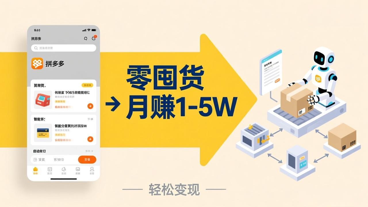 不用囤货不用跑单！拼多多虚拟玩法，机器人管理发货和客服，帮你月赚 1-5W-800资源网