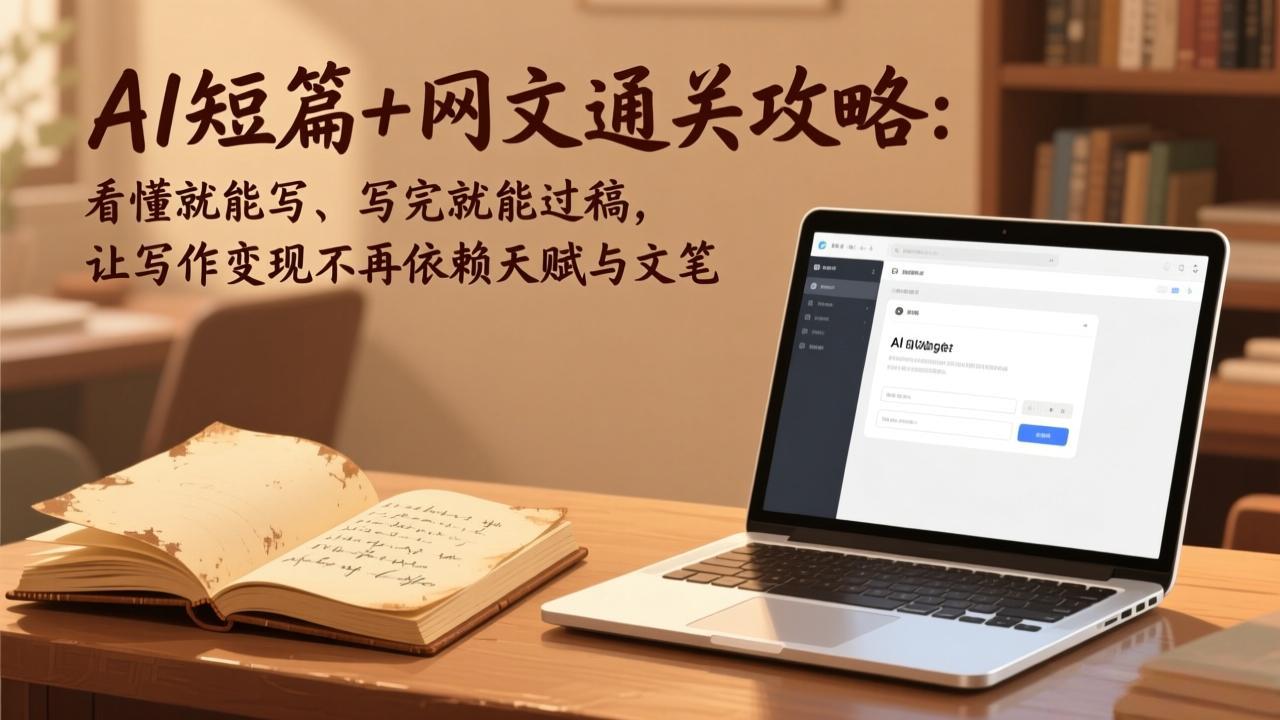 AI短篇+网文通关攻略：看懂就能写、写完就能过稿，让写作变现不再依赖天赋与文笔-800资源网