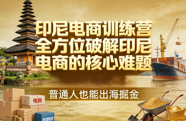 印尼电商训练营，全方位破解印尼电商的核心难题，普通人也能出海掘金-800资源网