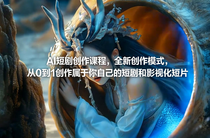 AI短剧创作课程，全新创作模式，从0到1创作属于你自己的短剧和影视化短片-800资源网