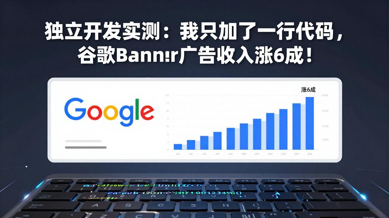 付费文章：独立开发实测：我只加了一行代码，谷歌Banner广告收入涨6成！-800资源网