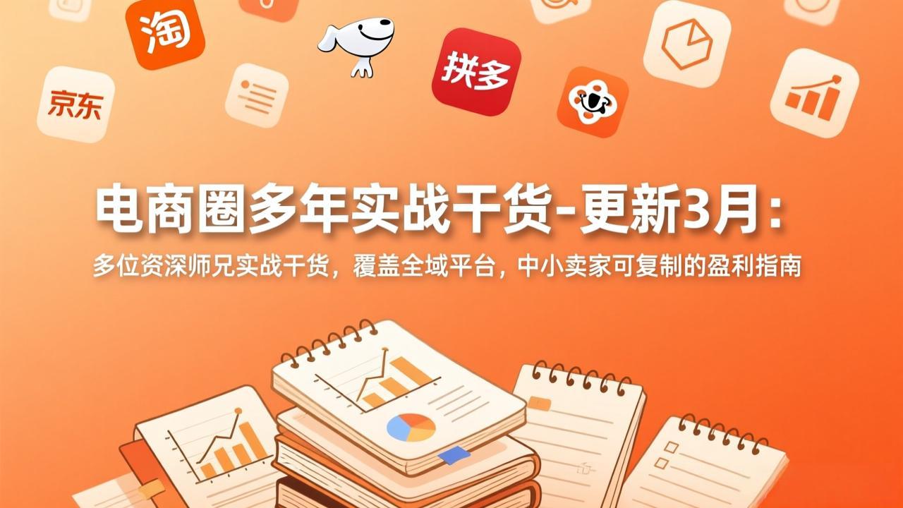 电商圈多年实战干货-更新3月：多位资深师兄实战干货，覆盖全域平台，中小卖家可复制的盈利指南-800资源网