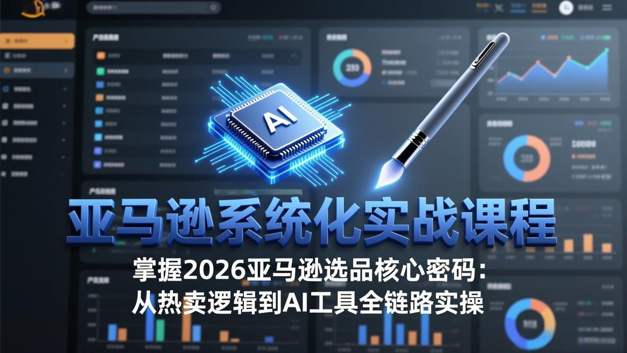 亚马逊系统化实战课-更新3月：2026最新选品方法论，从热卖原因分析到AI作图，提升选品成功率-800资源网