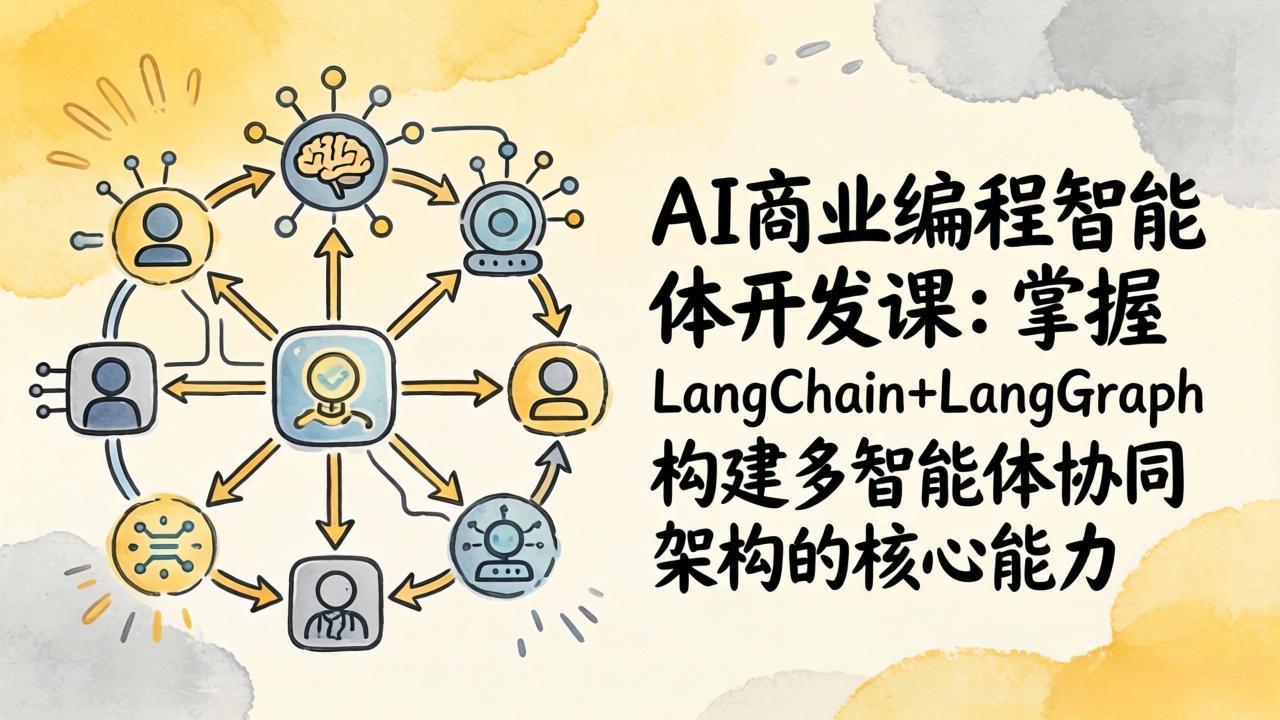AI商业编程智能体开发课：掌握LangChain+LangGraph构建多智能体协同架构的核心能力-800资源网