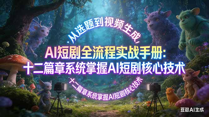 AI 短剧全流程实战手册：从选题到视频生成，十二篇章系统掌握 AI 短剧核心技术-800资源网