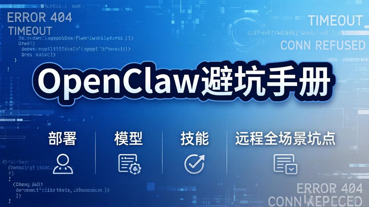 OpenClaw避坑手册:部署+模型+技能+远程全场景坑点,一次性给你说全,少走弯路-800资源网