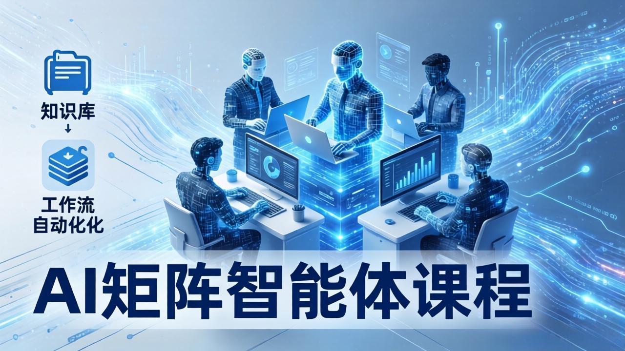AI矩阵智能体实战：100个数字员工批量生产内容，文本知识库+工作流自动化全搞定-800资源网