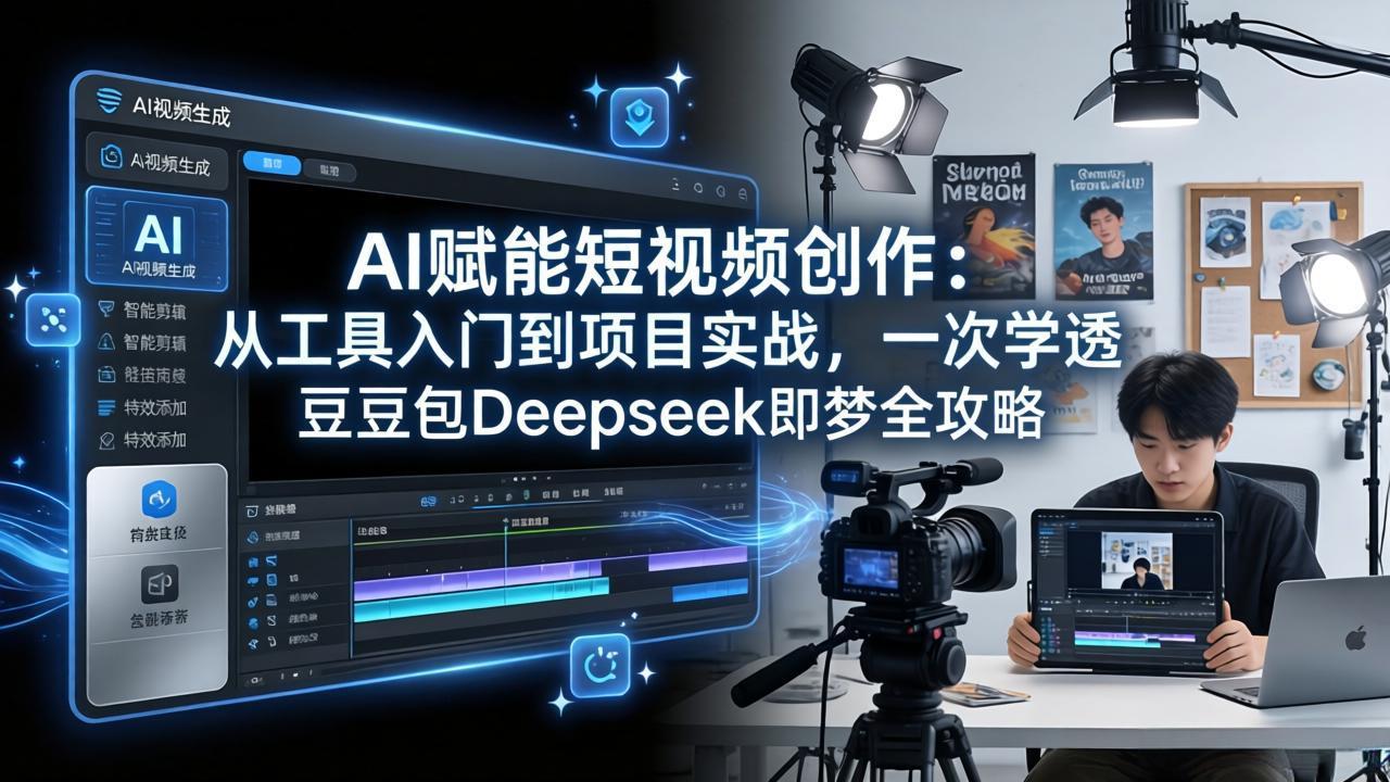 AI赋能短视频创作：从工具入门到项目实战，一次学透豆包Deepseek即梦全攻略-800资源网