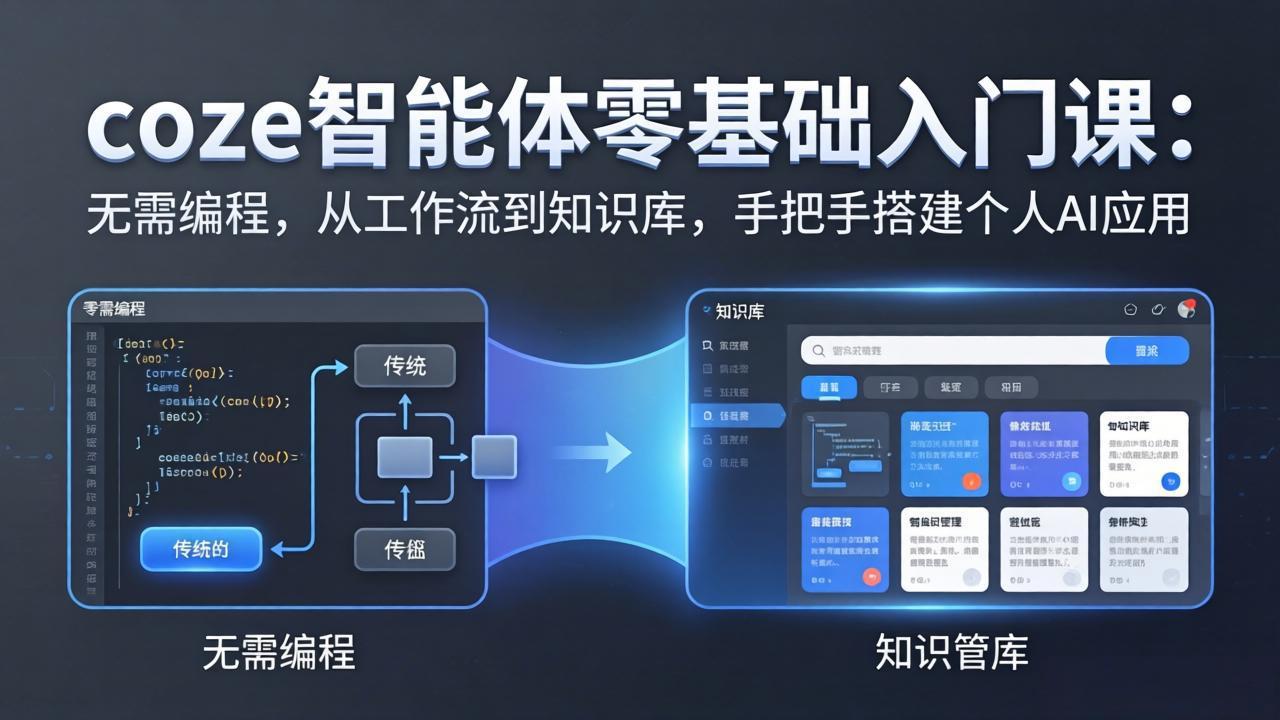 coze智能体零基础入门课：无需编程，从工作流到知识库，手把手搭建个人AI应用-800资源网