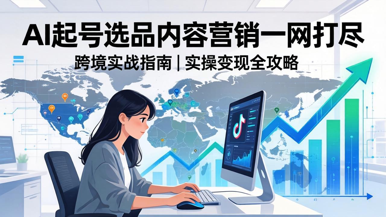 2026 TikTok 跨境AI实操：从零基础到变现全流程，AI起号选品内容营销一网打尽-800资源网
