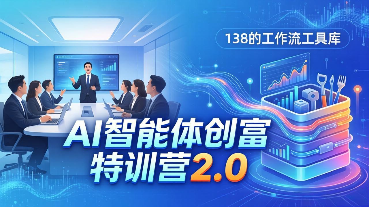 AI智能体创富训练营2.0:3天闭门直播+视频课+工具库,从0到1搭建智能体附138个工作流-800资源网