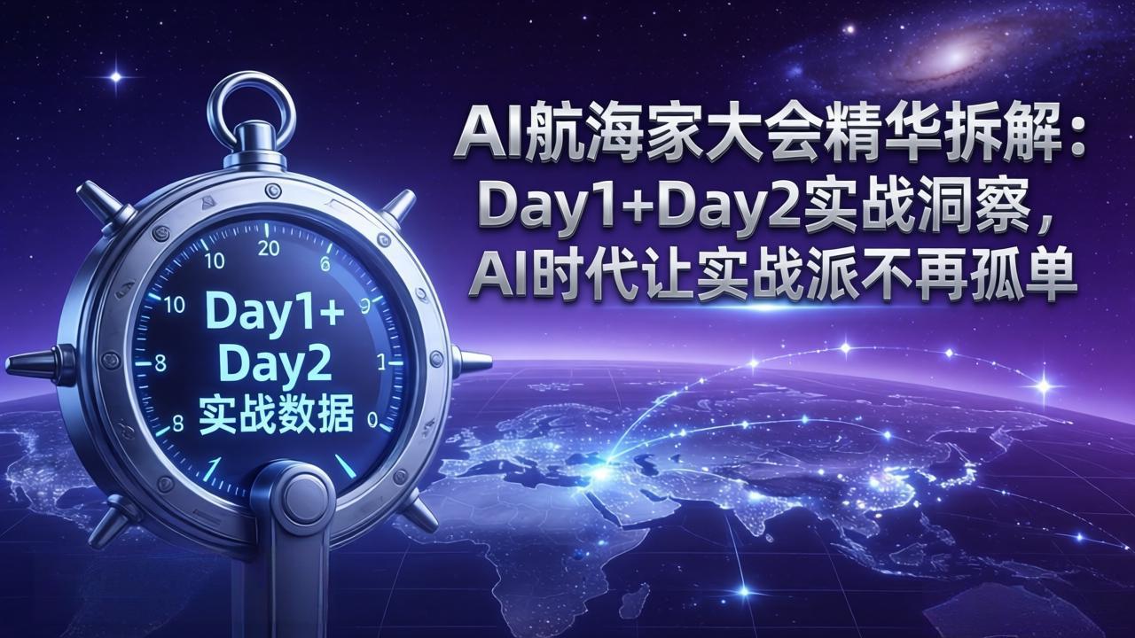 AI航海家大会精华拆解：Day1+Day2实战洞察，AI时代让实战派不再孤单-800资源网